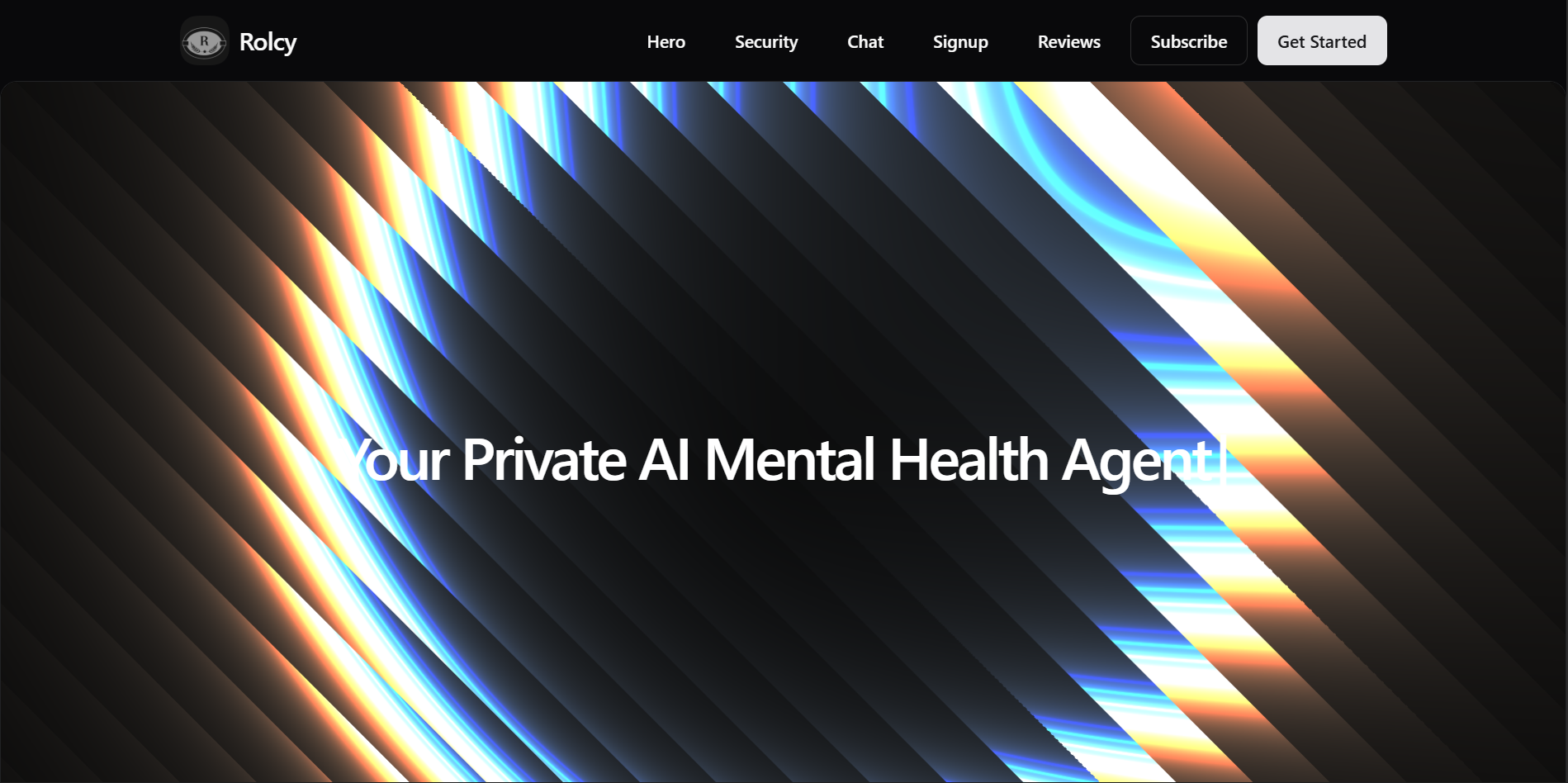 Landing page form my Metal Health Therapy AI Agent